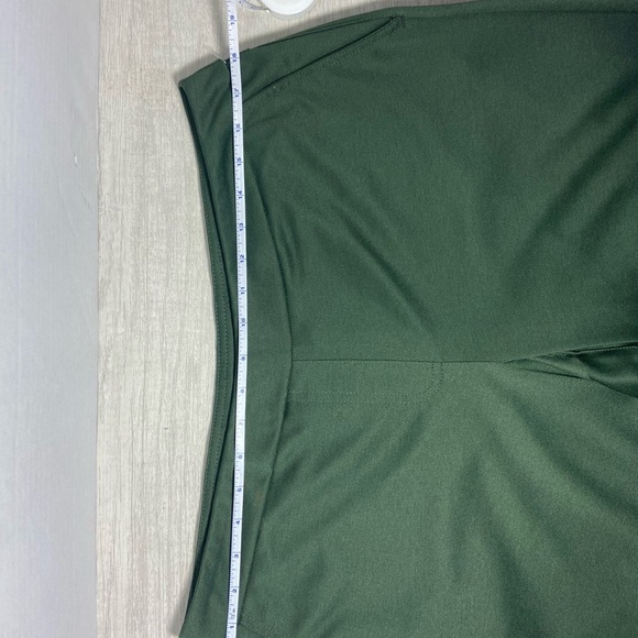 Southern Lady Sz 14 Petite Hunter Green Pants Pull On WIth Faux Pockets - Picture 12 of 15